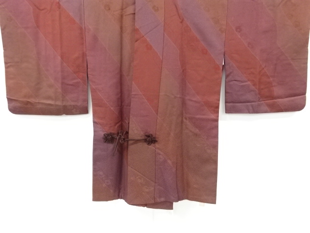 JAPANESE KIMONO / VINTAGE DOCHUGI / DIAGONAL STRIPE